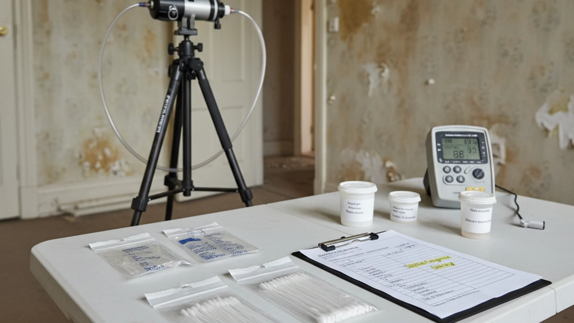 Professional mould testing and air sampling equipment
