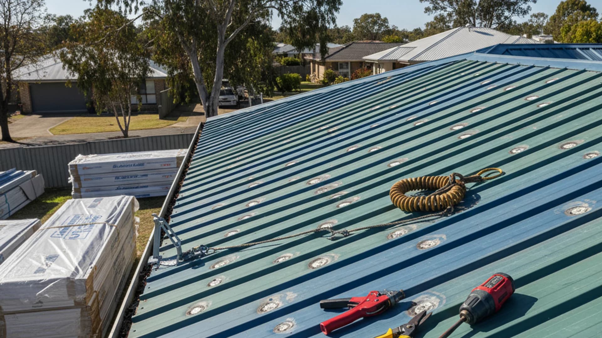 Hail damage repair and roof tile replacement