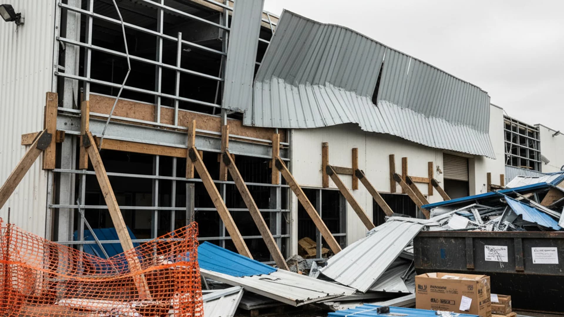 Wind damage restoration and structural bracing