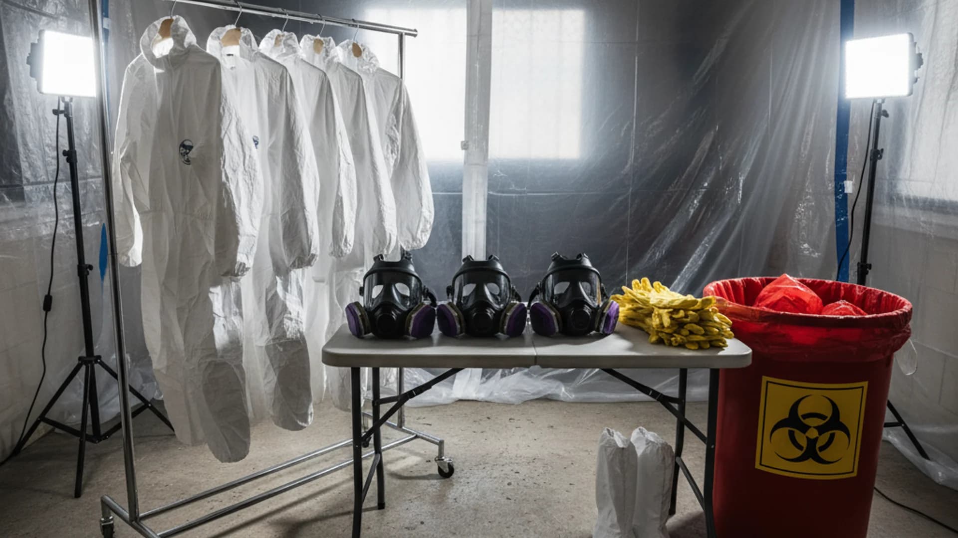 Professional biohazard cleanup equipment