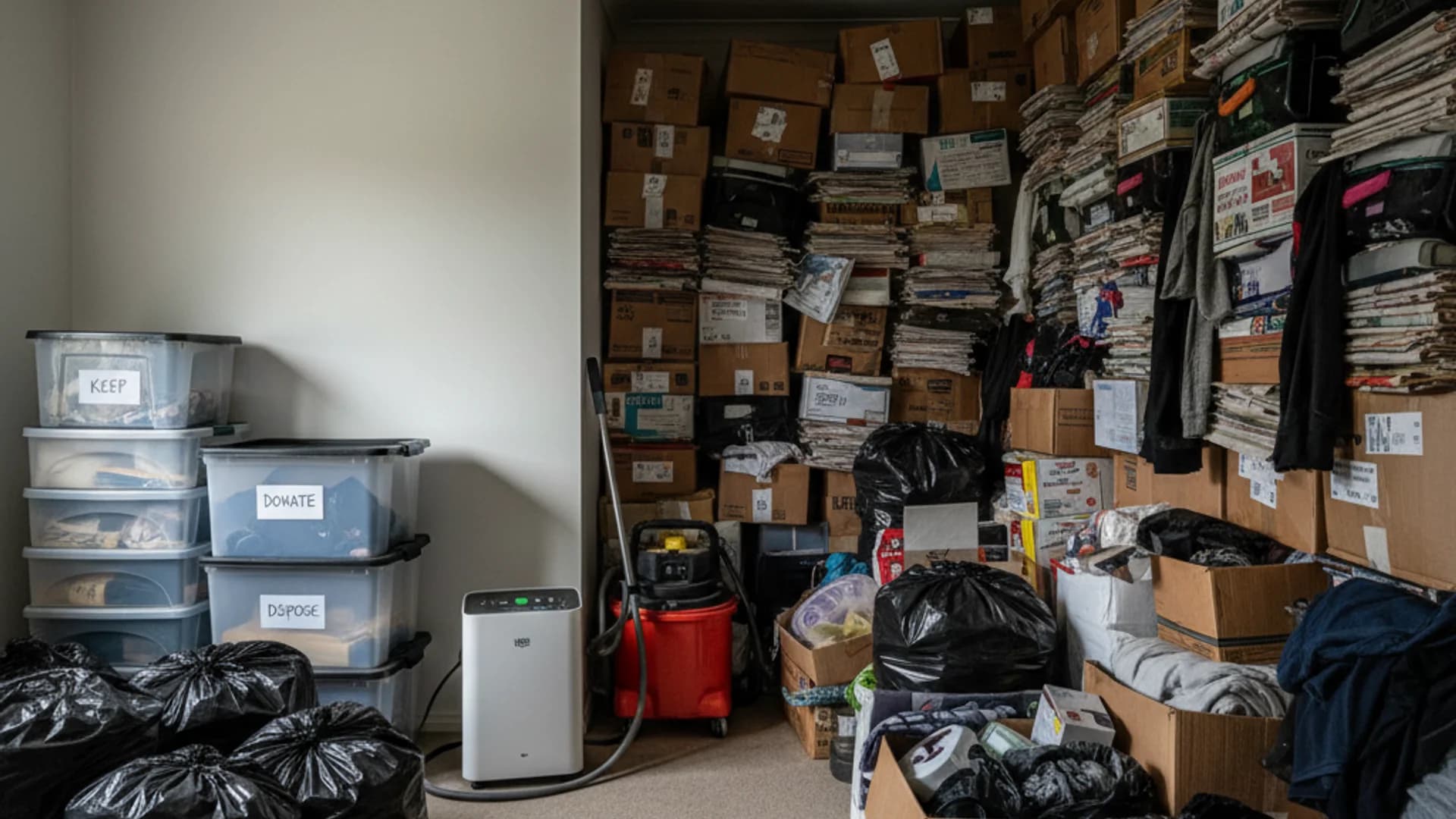 Professional hoarding cleanup equipment