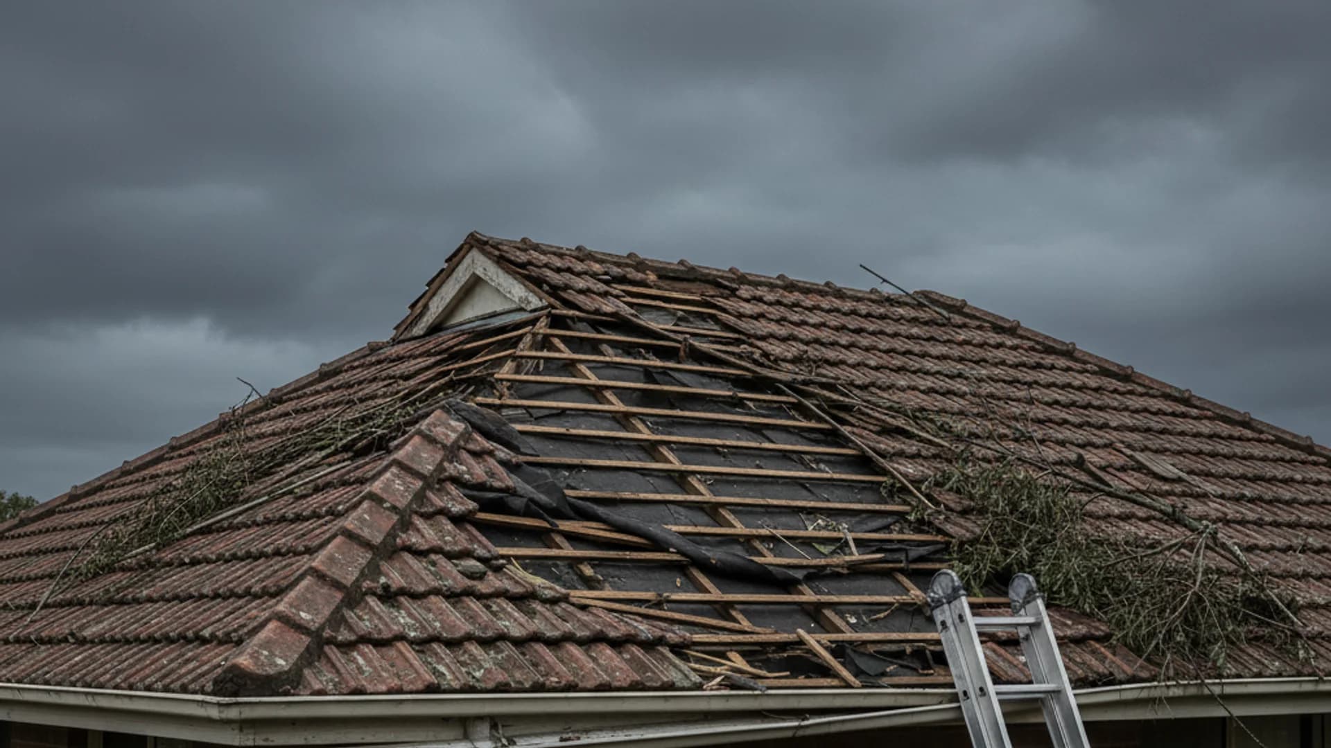 Storm-damaged roof assessment and restoration
